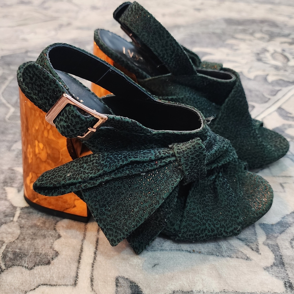 Ivy Kirzhner Kids Dress Shoes - Green and Gold